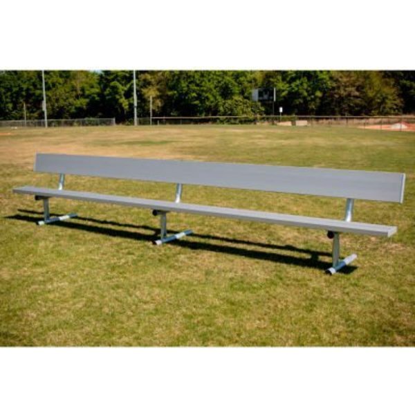 Gt Grandstands By Ultraplay 8' Aluminum Team Bench with Back and Galvanized Steel Frame, Portable BE-PG00800
